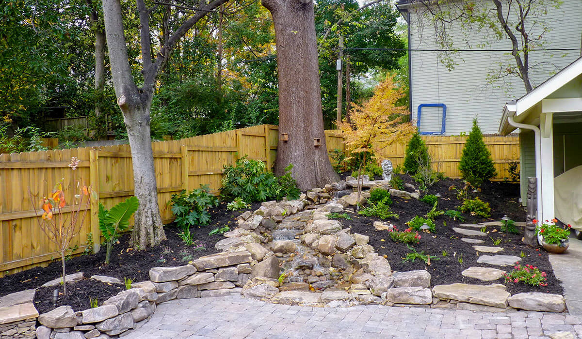 Outdoor makeover: Stone waterfall 