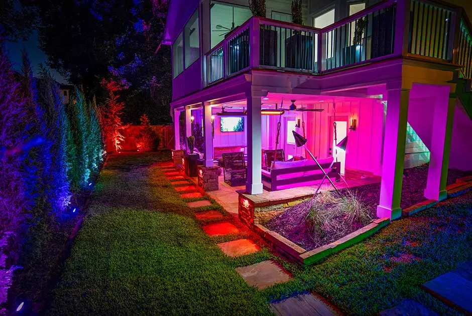 Outdoor Makeover : Color_changing_Lighting