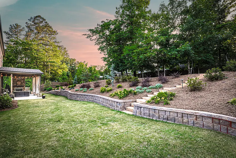 Outdoor Makeover : Landscape-Retaining-wall