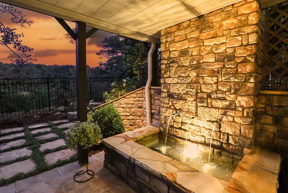 Outdoor makeover: Water-Features-With-Lighting