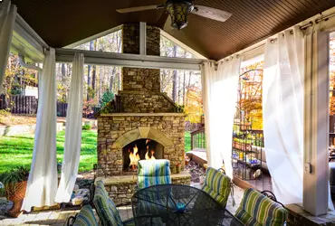 Covered Patio Fireplace