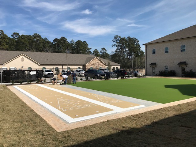 Shuffleboard Court Installation