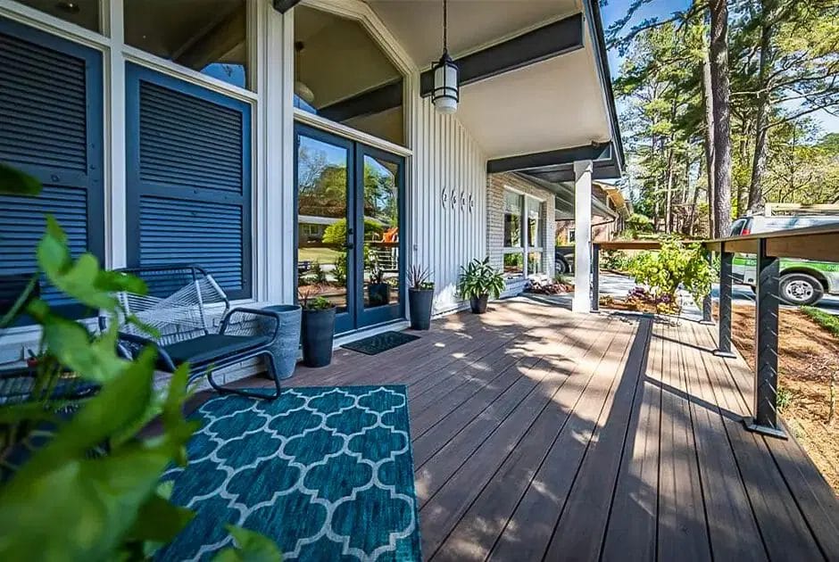 Entryway to home with TimberTech Decking for the front porch.
