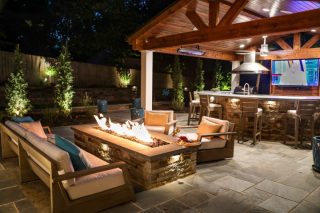 Cozy outdoor seating with fire pit
